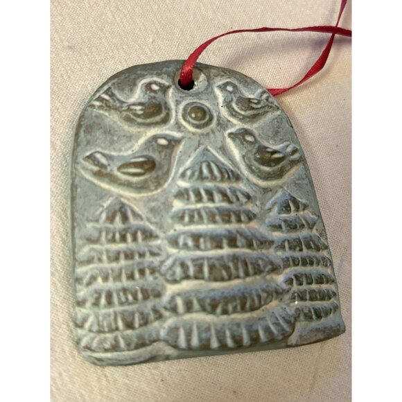 Vintage Signed Isabel Bloom Lot Set 2 Christmas Ornaments Cast 1989 1991 - Picture 4 of 7